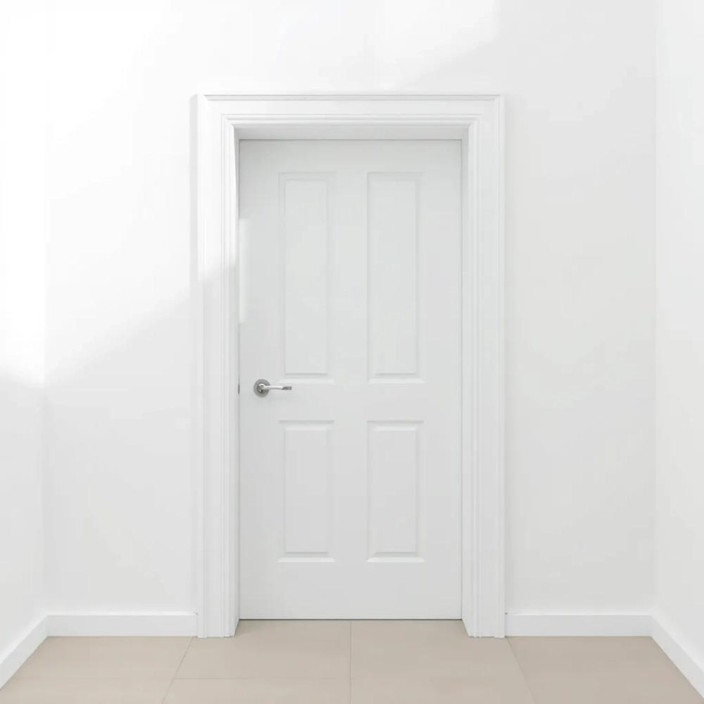 Białe drzwi wejściowe do mieszkania