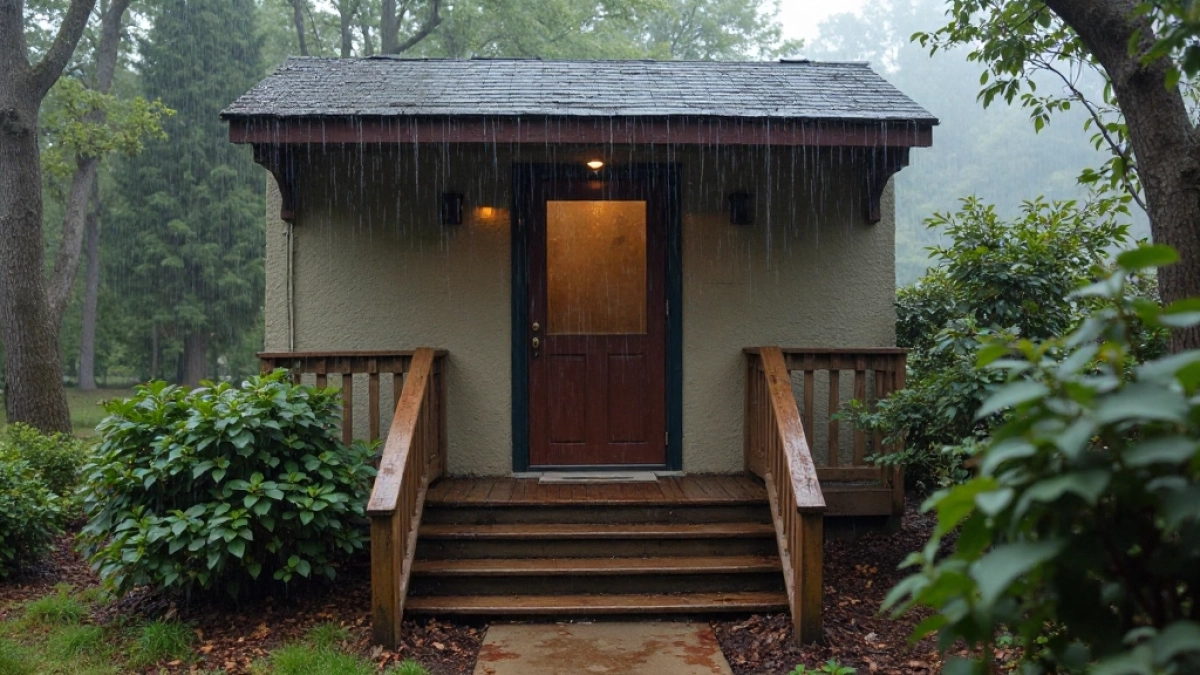 daszek nad drzwi do piwnicy