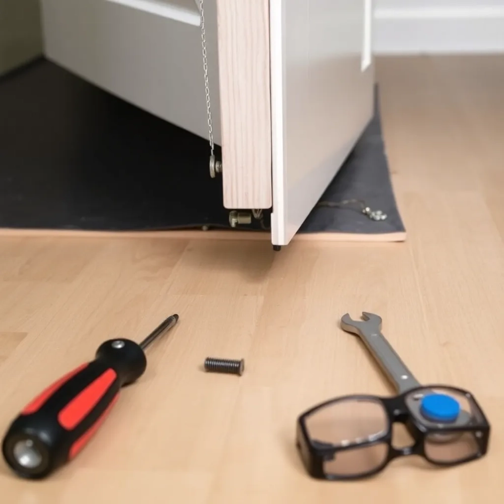 Demontaż drzwi harmonijkowych