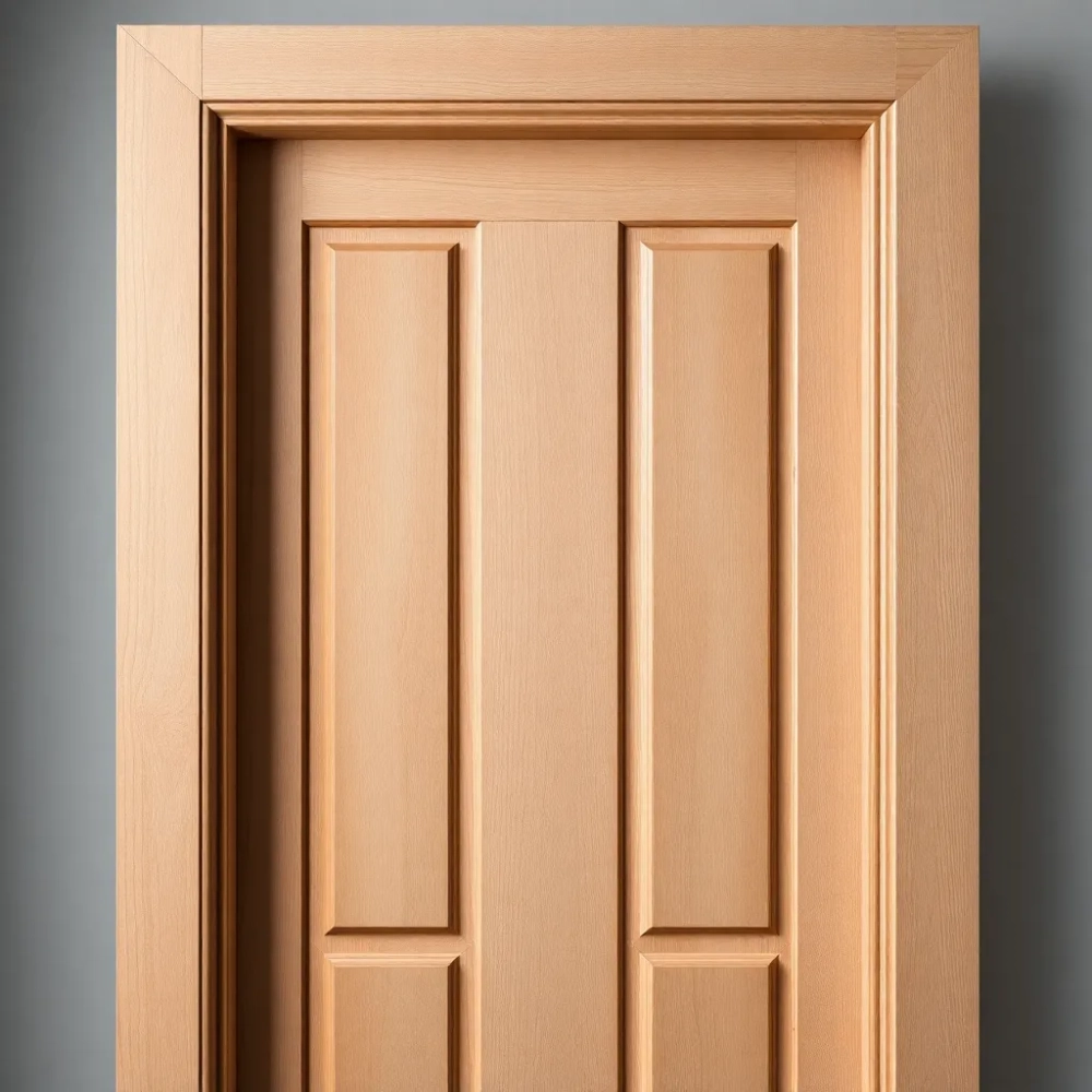 drewniane drzwi wewnętrzne z ościeżnicą