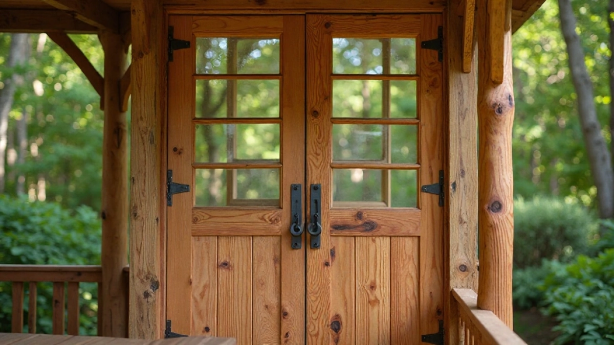 Drzwi do altany drewniane