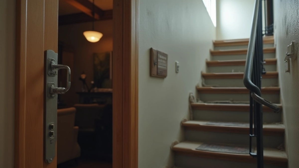 Drzwi do piwnicy z montażem