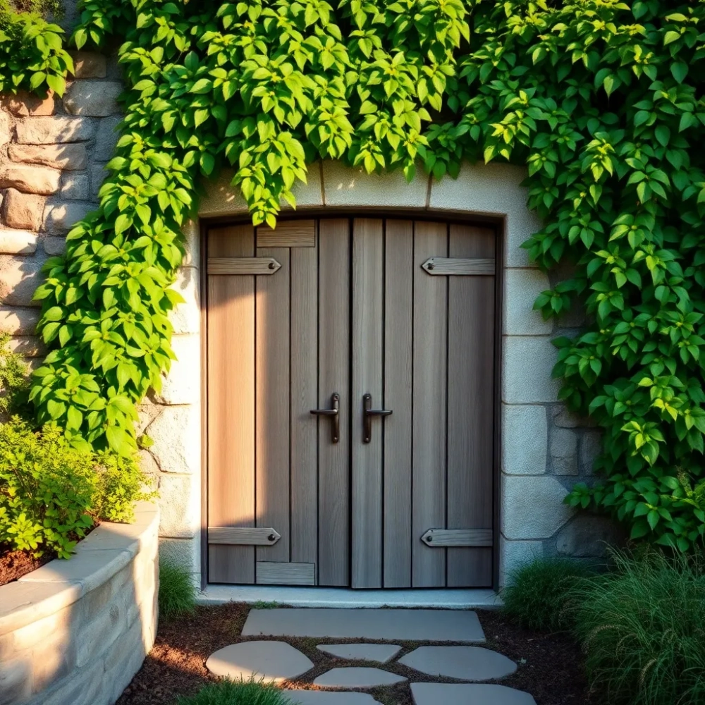 Drzwi do piwniczki ogrodowej