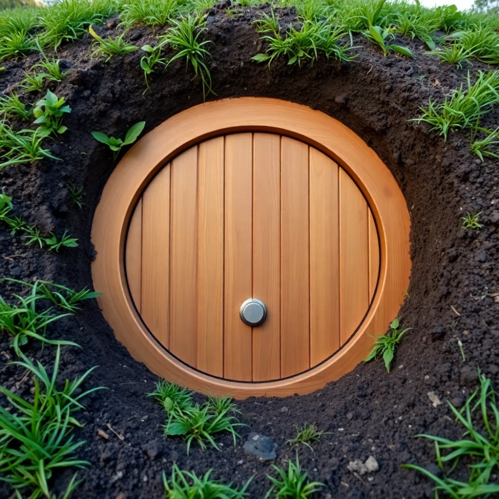 Drzwi do ziemianki półokrągłe