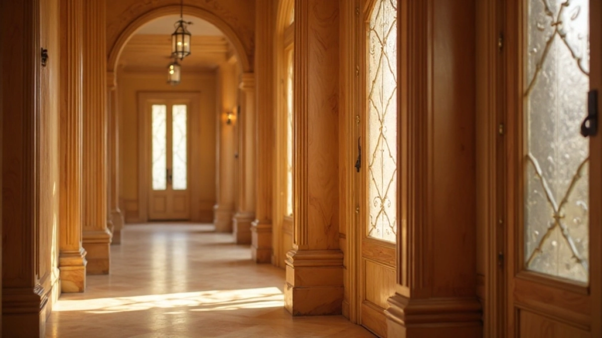 Drzwi drewniane z szybami