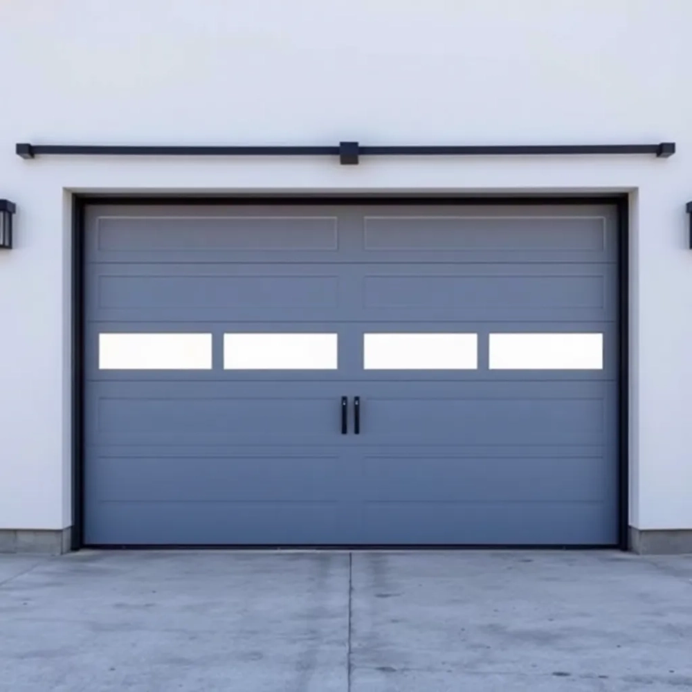 Drzwi garażowe dwuskrzydłowe z montażem