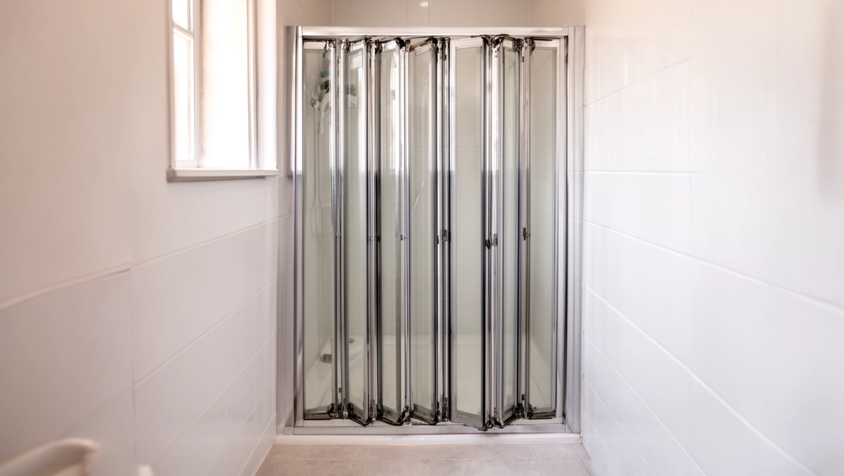 drzwi harmonijkowe do kabiny prysznicowej