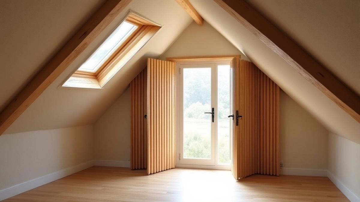 Drzwi harmonijkowe pod skosem