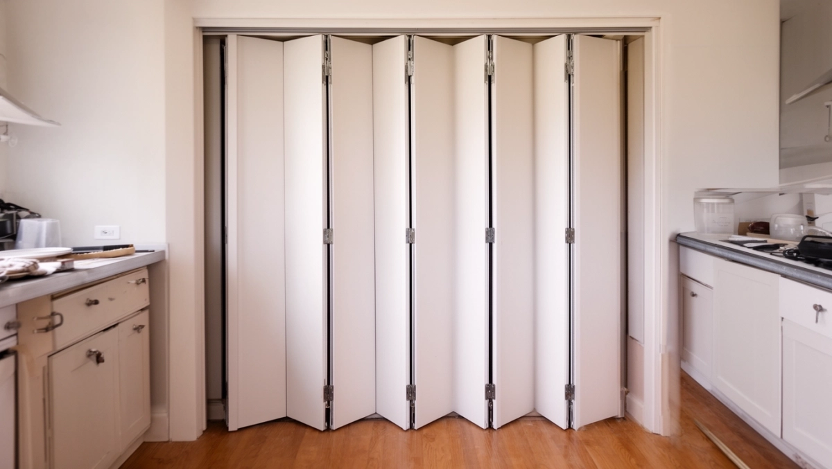 drzwi harmonijkowe z montażem