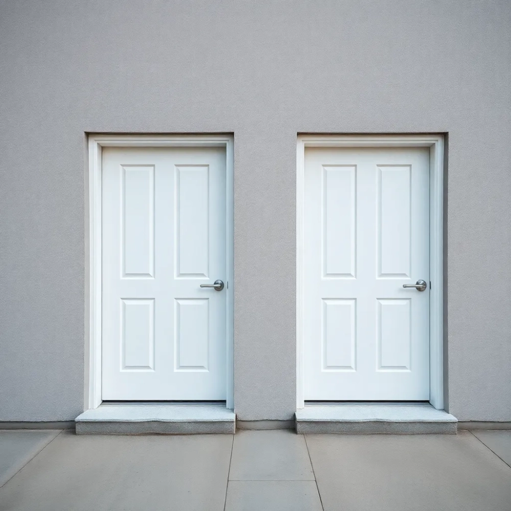 Drzwi lewe prawe na zewnątrz