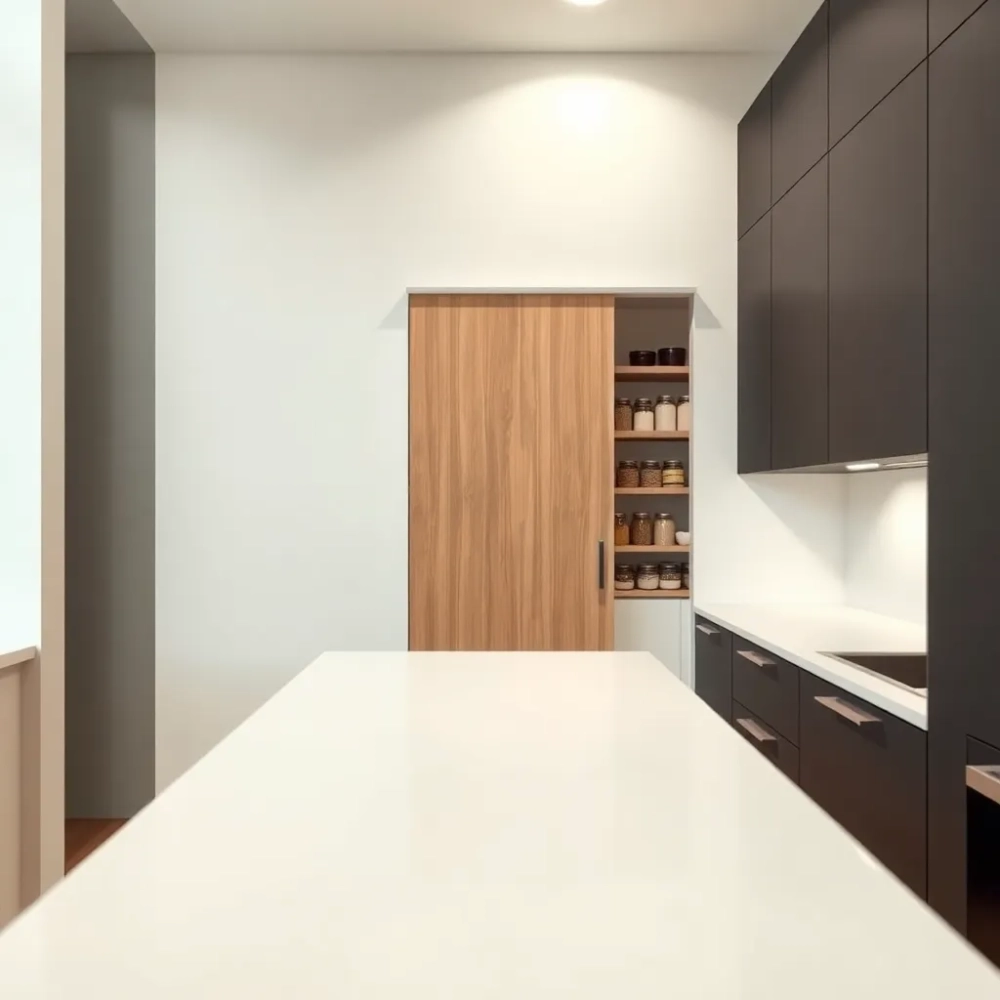 Drzwi przesuwne do spiżarni w kuchni