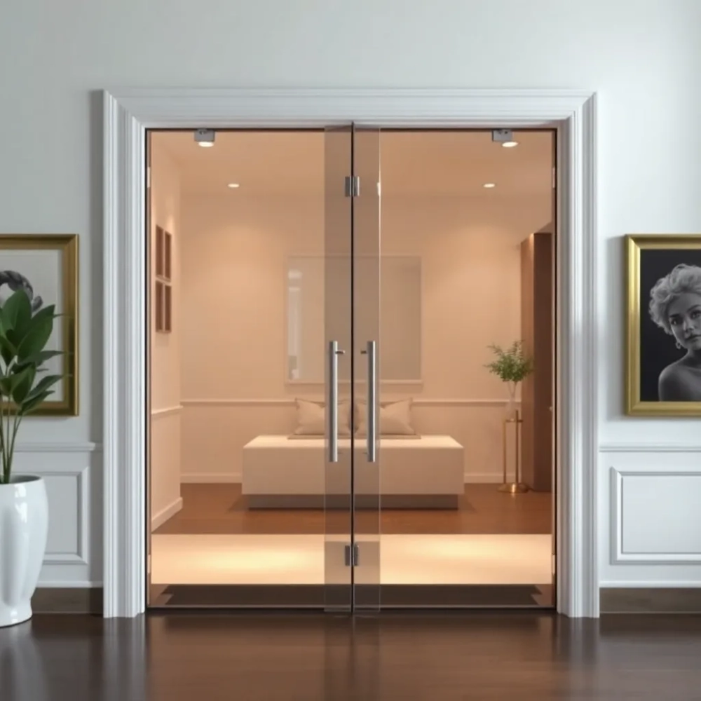 Drzwi szklane dwuskrzydłowe cena