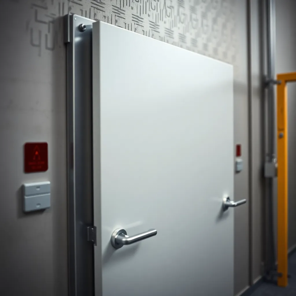 Drzwi techniczne z montażem