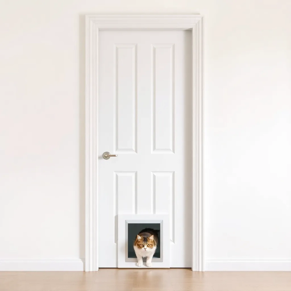 Drzwi wewnętrzne z wejściem dla kota