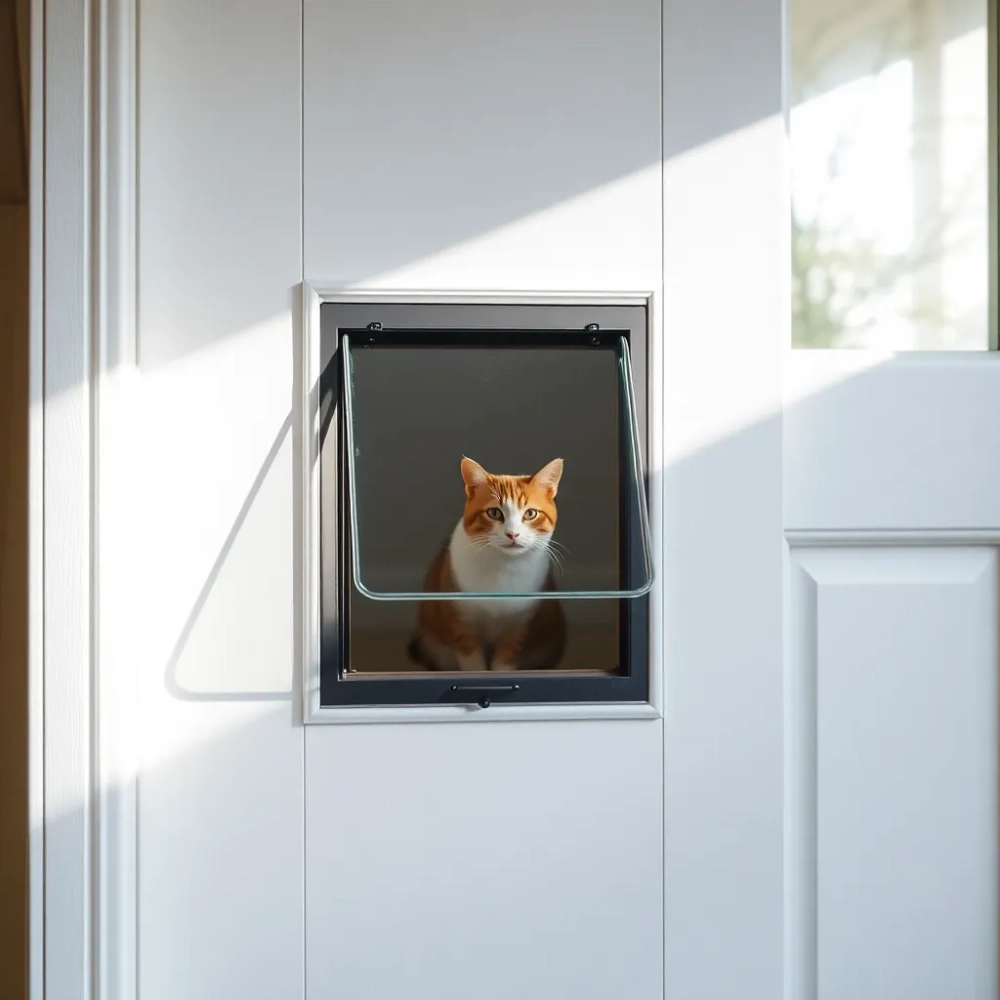 Drzwi z klapka dla kota