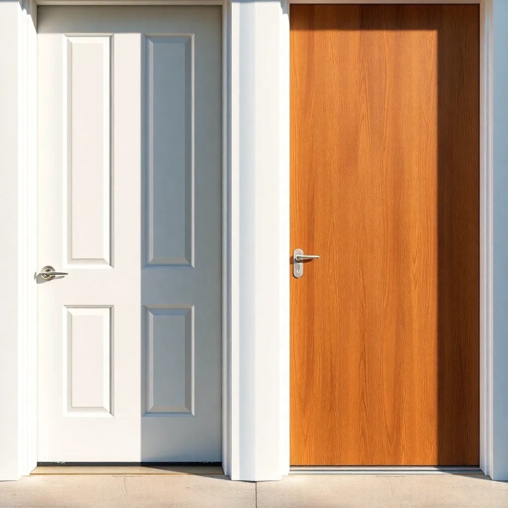 Drzwi zewnętrzne malowane czy okleina