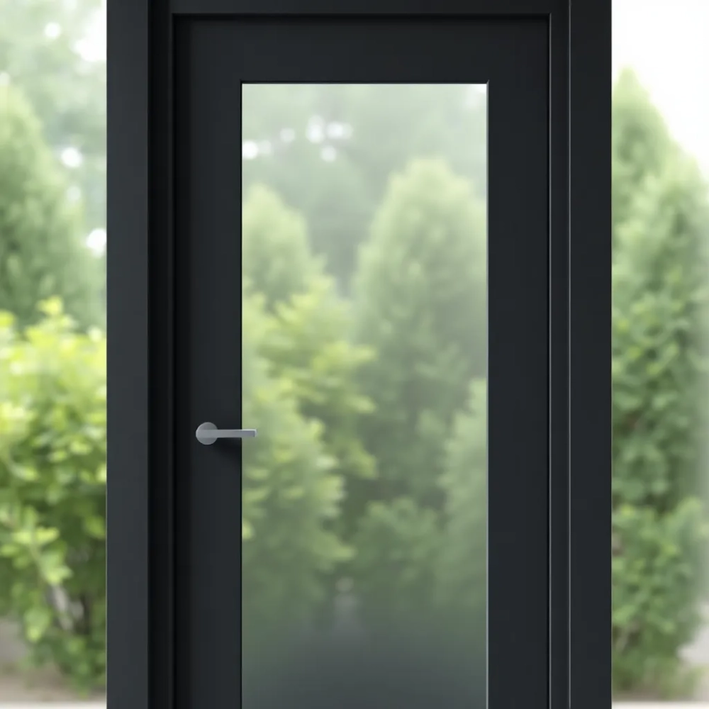 Drzwi zewnętrzne ocieplane z szybą