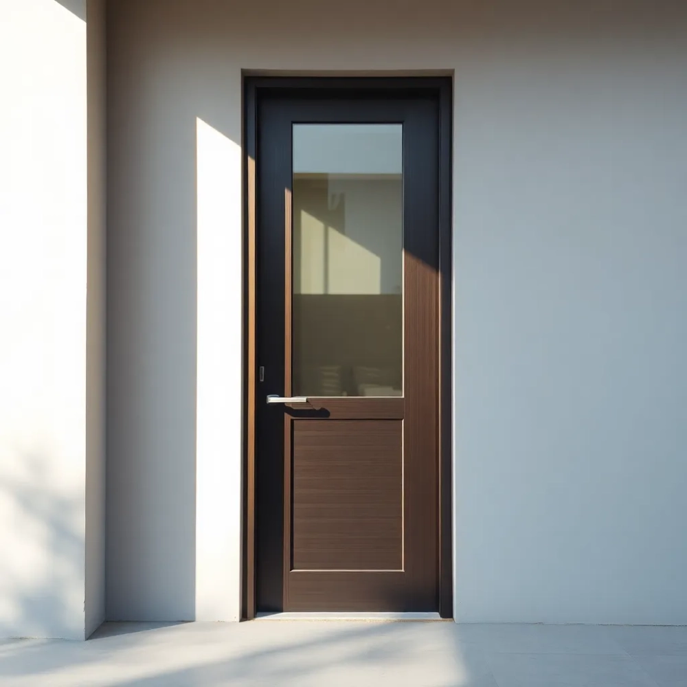 drzwi zewnętrzne z szybą