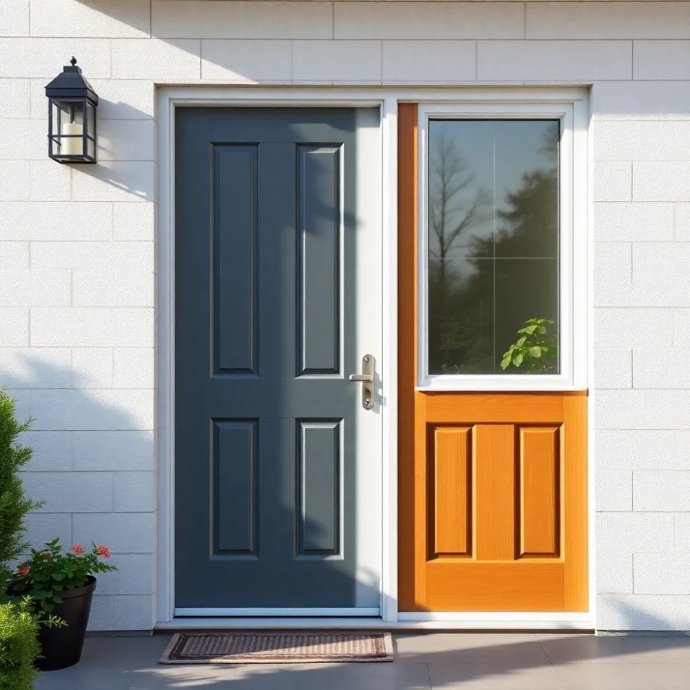 Drzwi zewnętrzne że świetlikiem bocznym wymiary