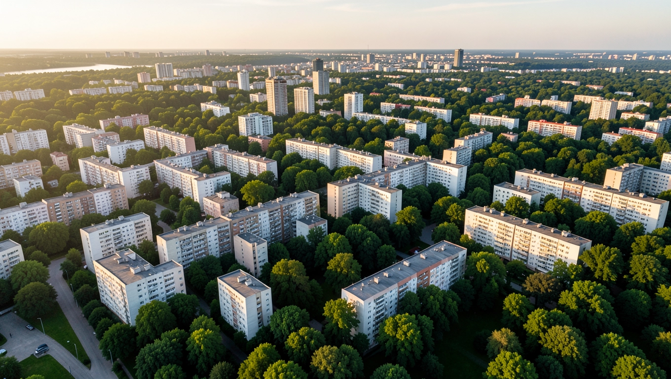 Gęstość zaludnienia w Warszawie