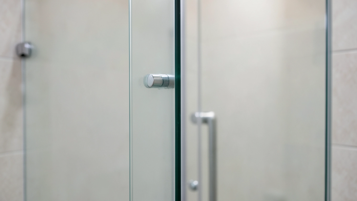 Hartowane szkło w drzwiach łamanych 80x80