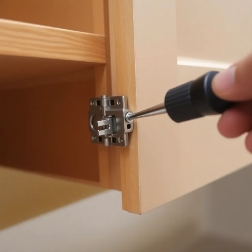 Jak podnieść drzwi w szafie na zawiasach