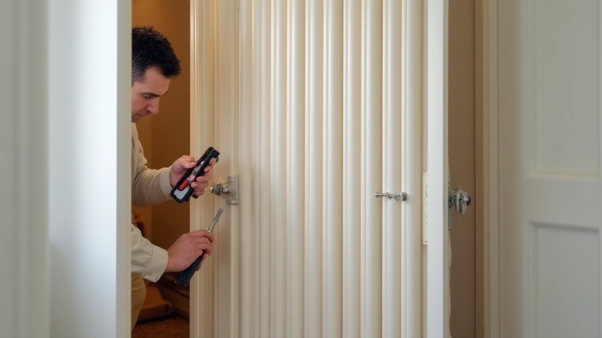 jak się montuje drzwi harmonijkowe