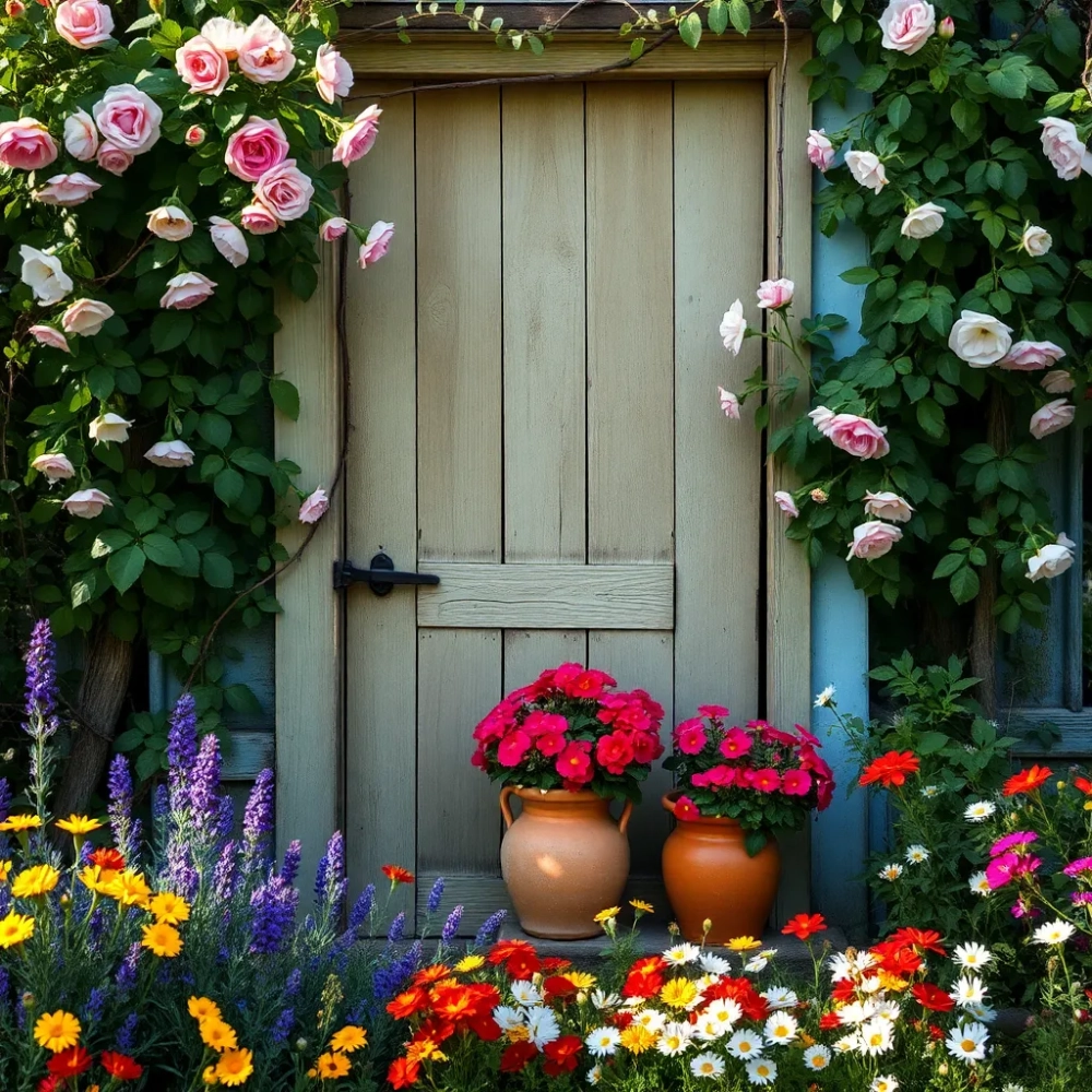 Jak wykorzystać stare drzwi w ogrodzie