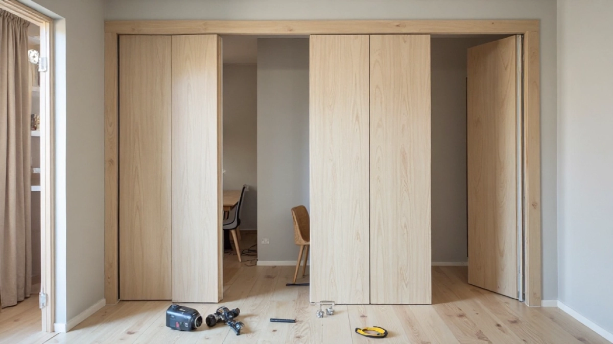 jak założyć drzwi harmonijkowe