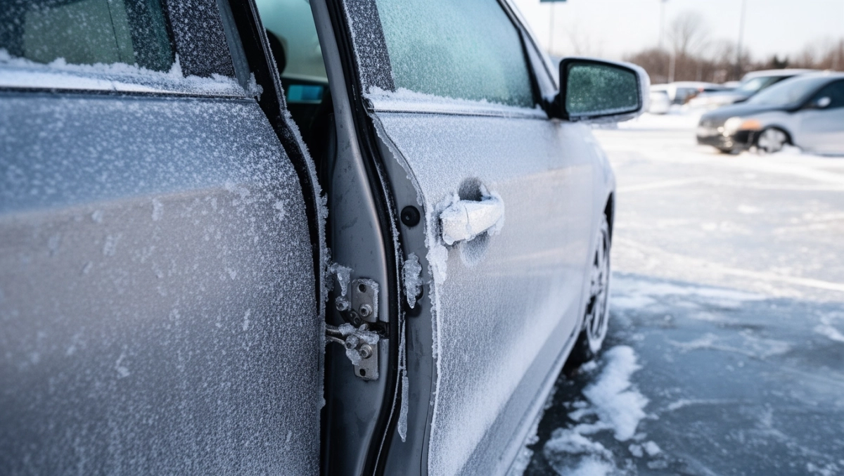 jak zamknac zamarzniete drzwi w samochodzie
