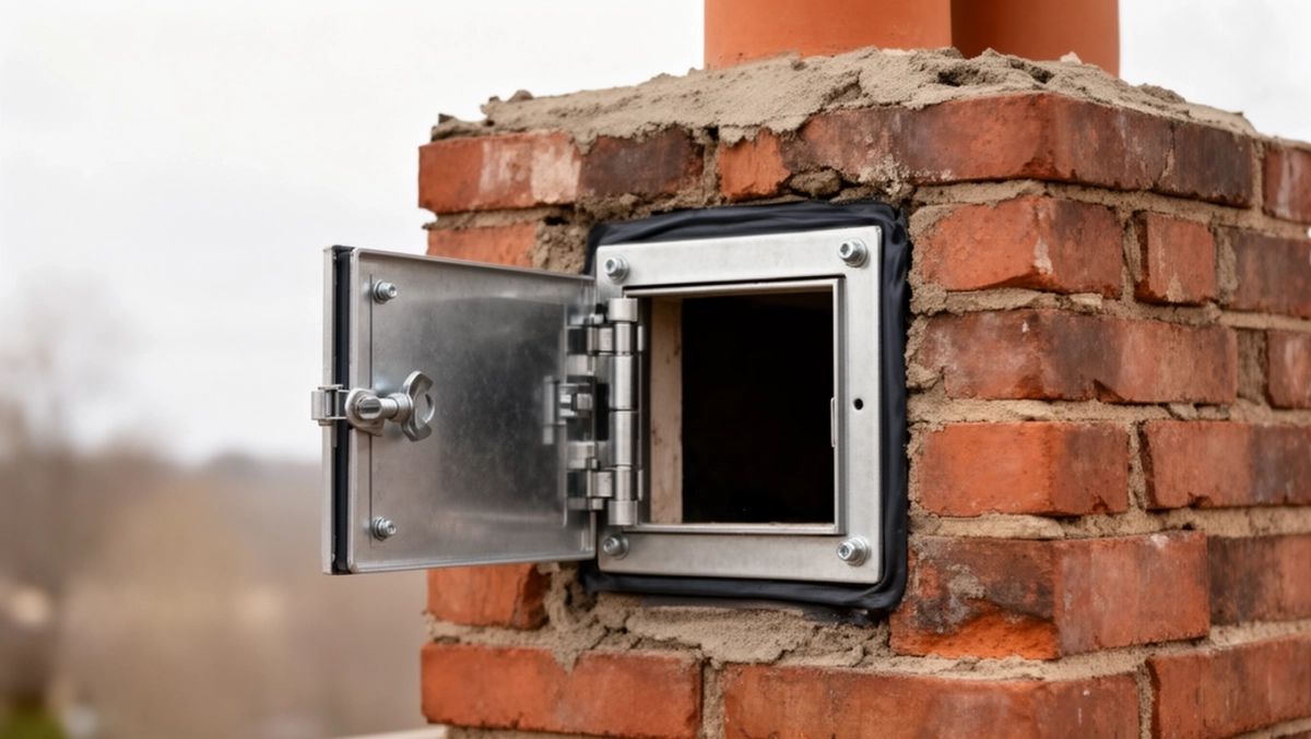 jak zamontować drzwiczki do komina