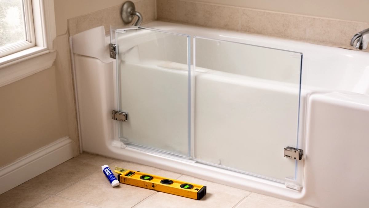 jak zamontować drzwiczki do wanny