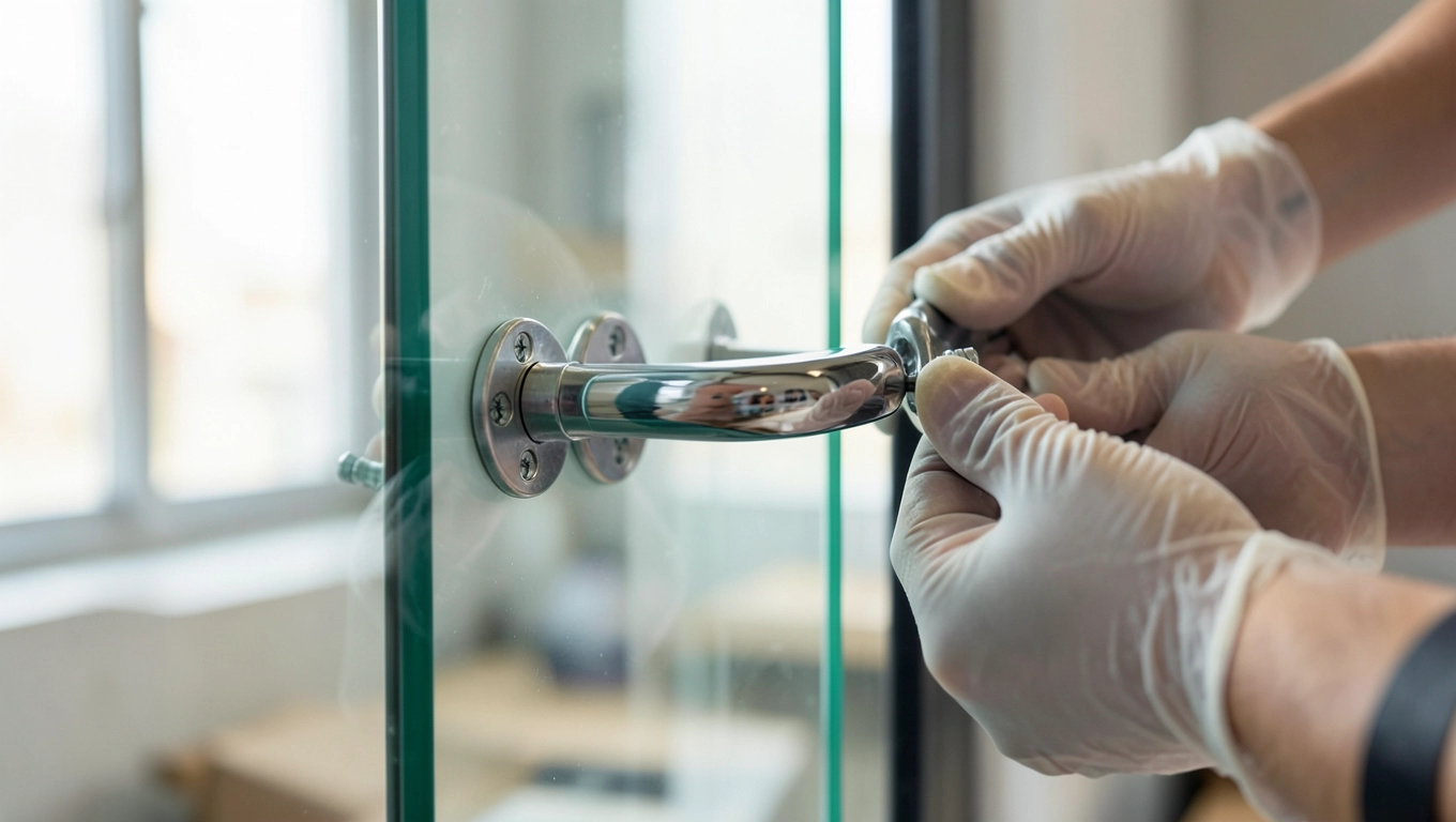 Jak zamontować klamkę w drzwiach szklanych?