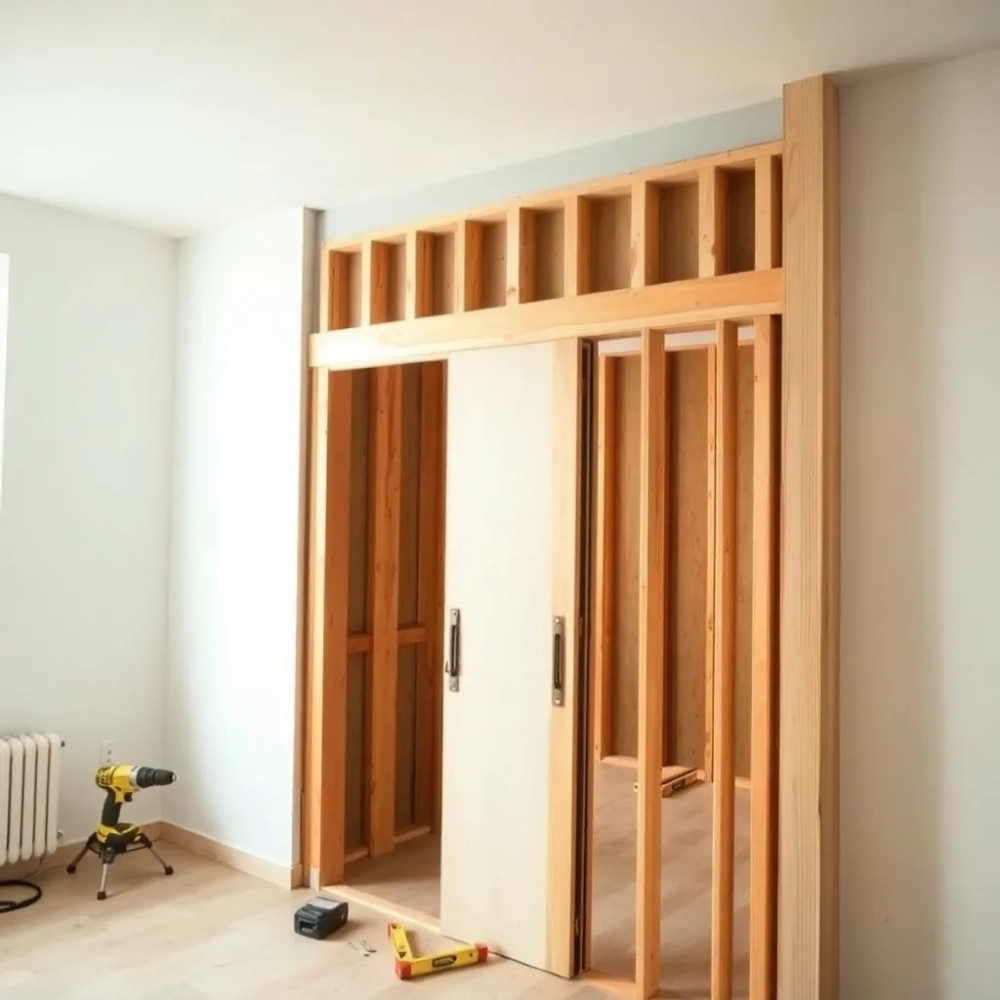 Jak zrobić ściankę działowa z drzwiami przesuwnymi
