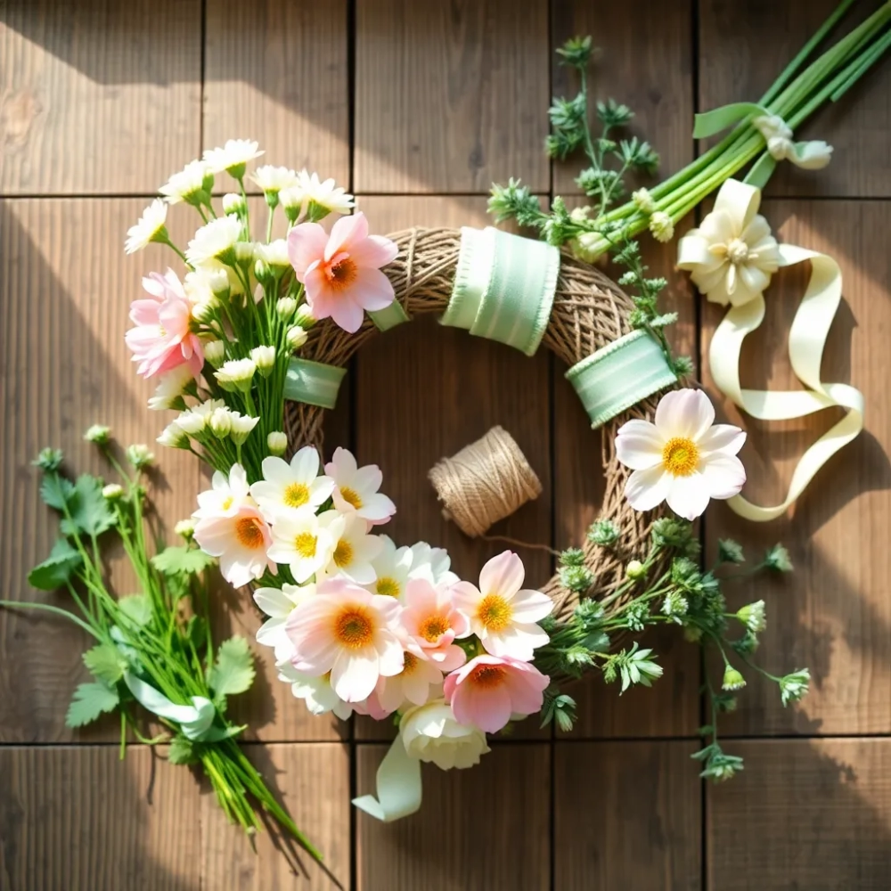 Jak zrobić wianek na drzwi wiosenny