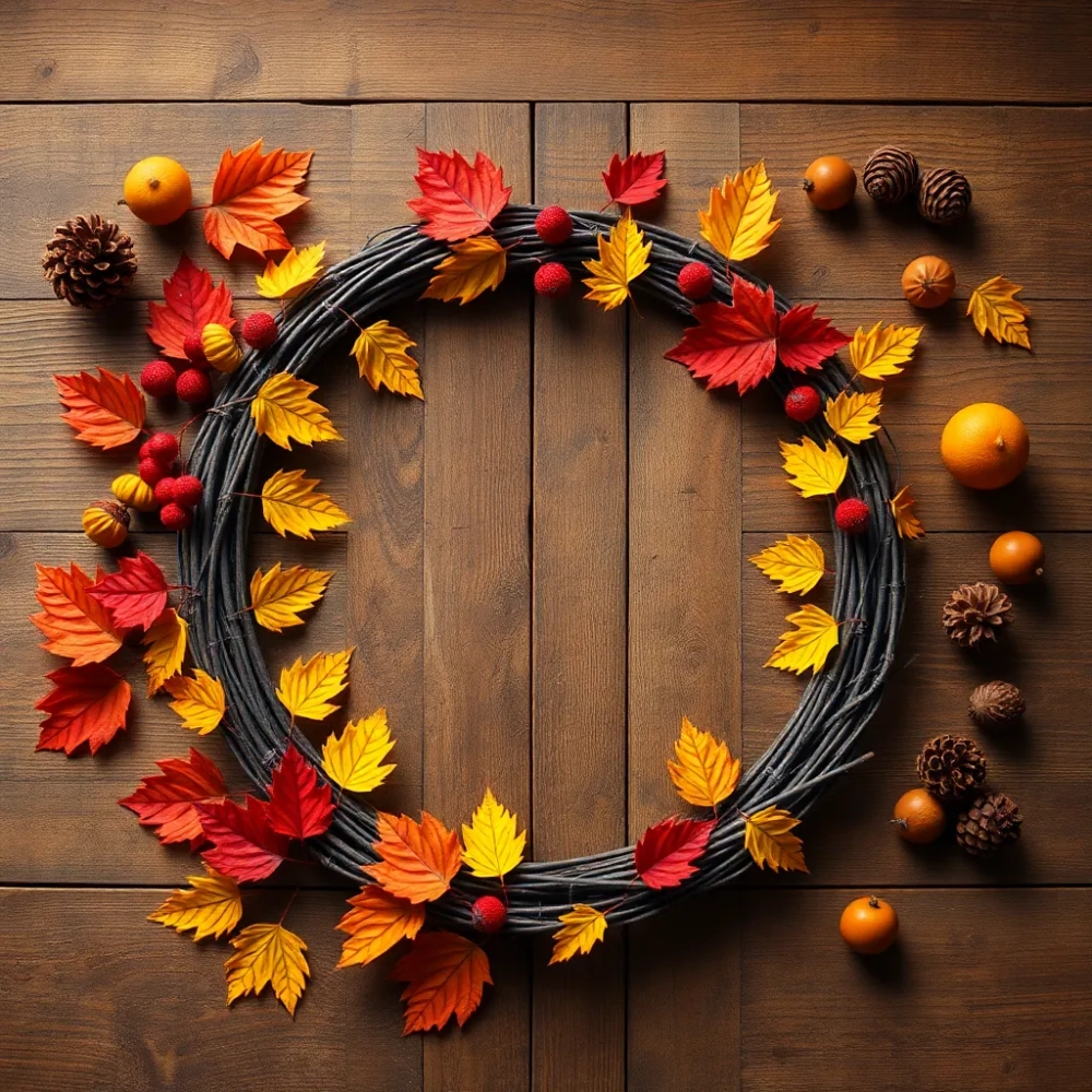 Jesienny wianek na drzwi jak zrobić