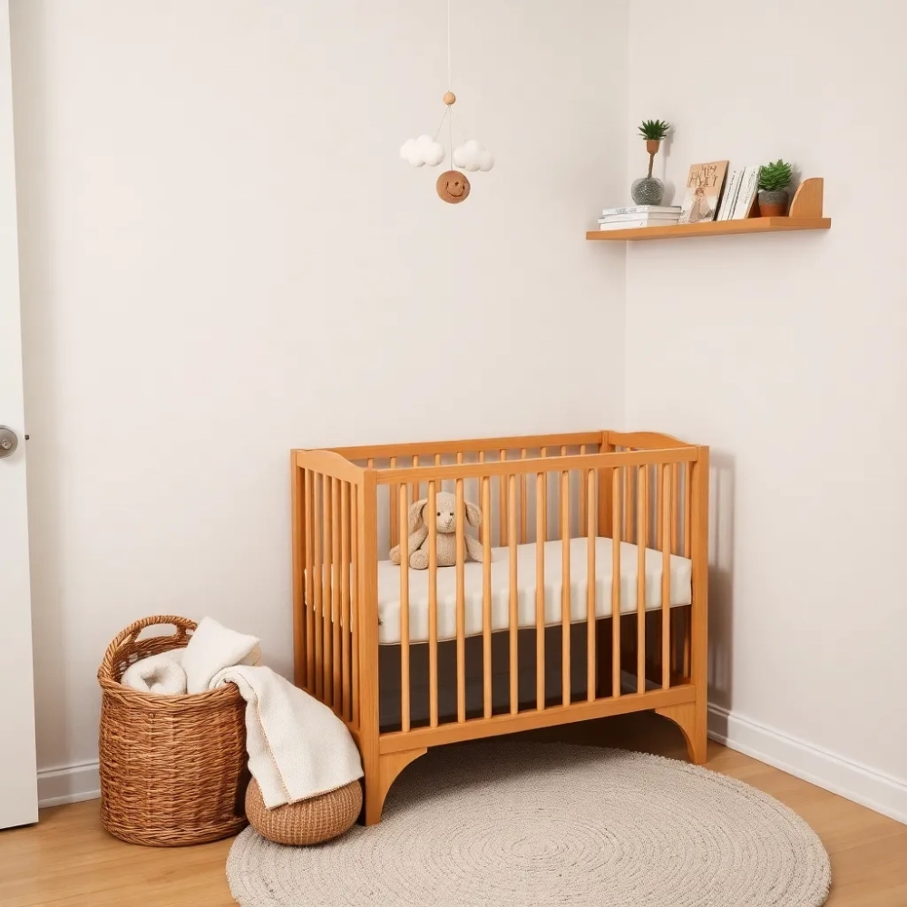 Kącik dla niemowlaka w małym mieszkaniu