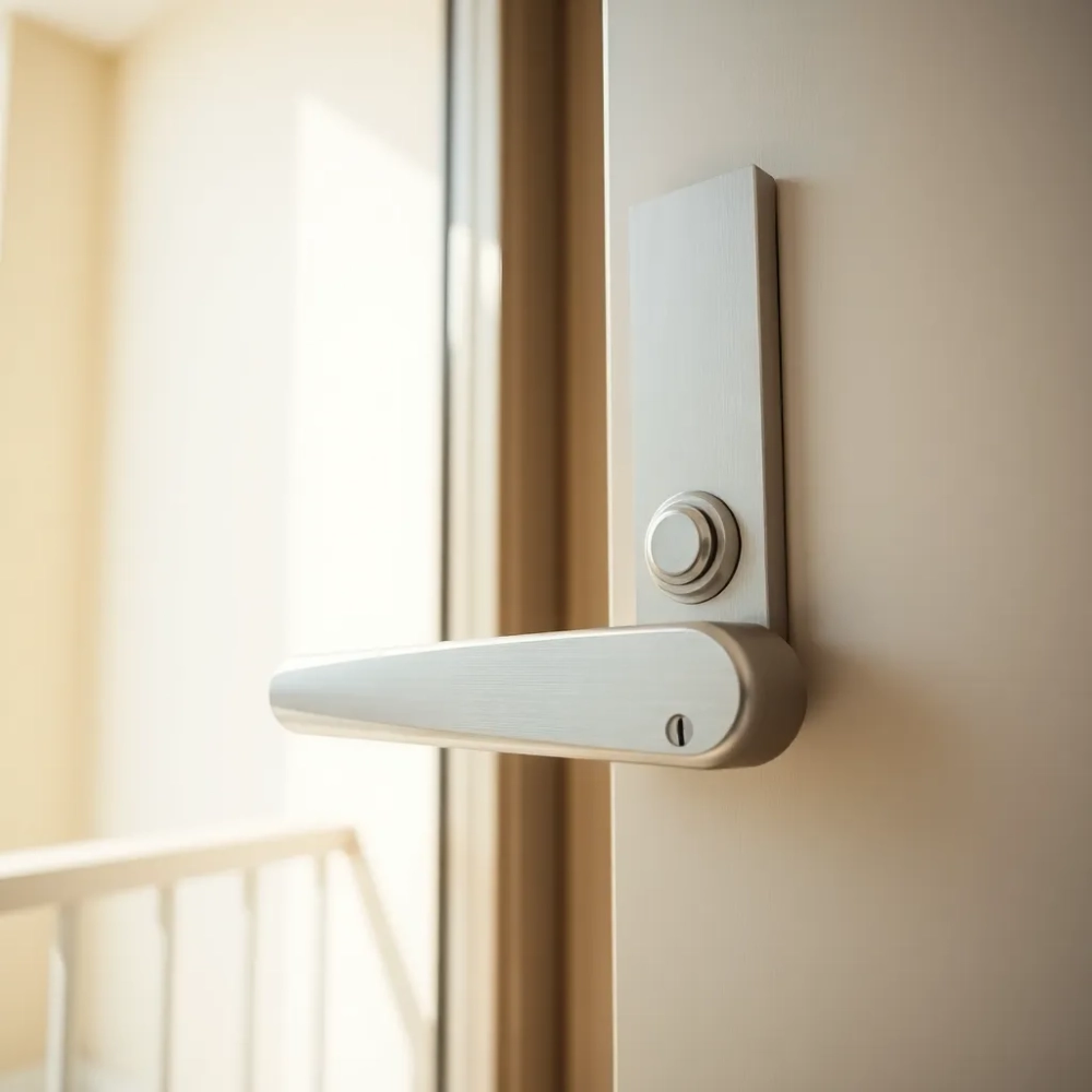 Klamka do drzwi balkonowych z zamkiem