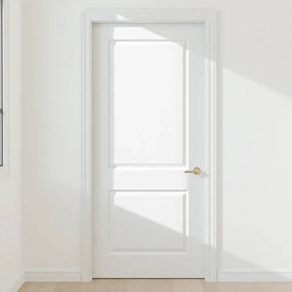 Malowanie drzwi z okleiny na biało