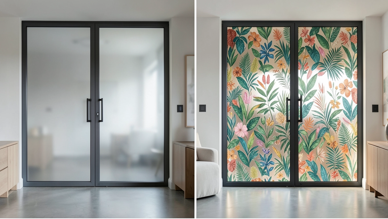Metamorfoza drzwi szklanych z okleiną
