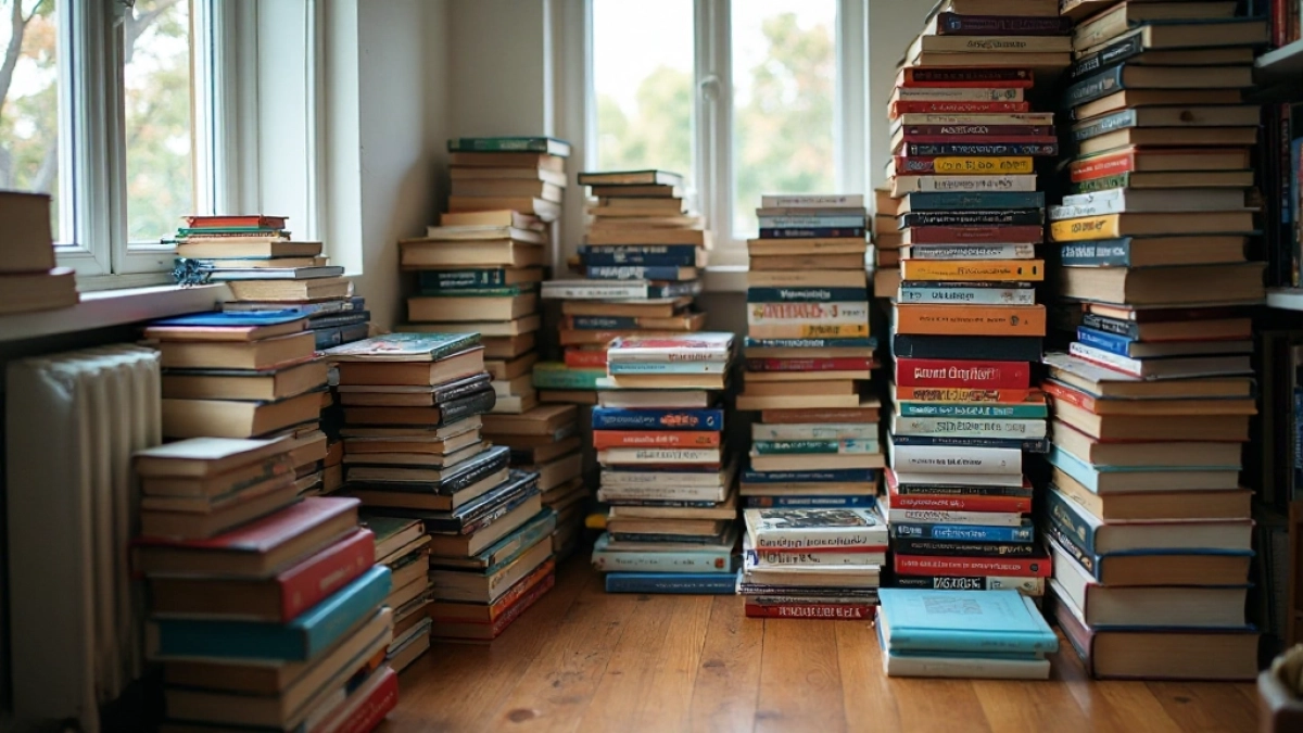 Miejsce na książki w małym mieszkaniu