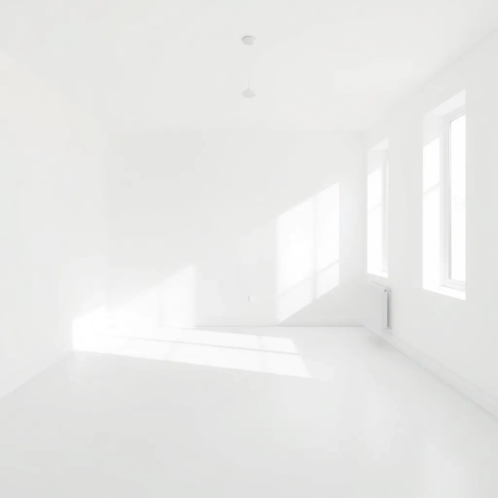 Mieszkanie pomalowane na biało