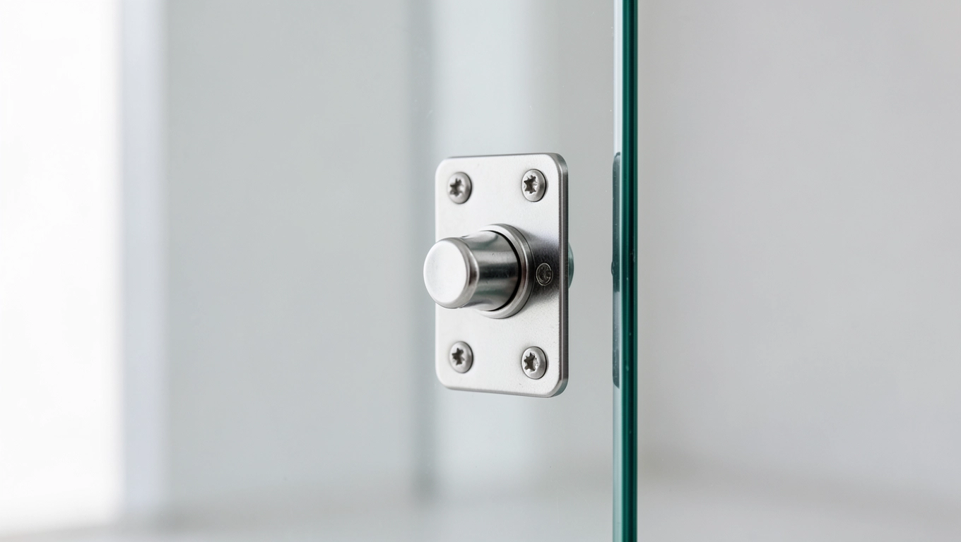 Montaż blokady w drzwiach szklanych