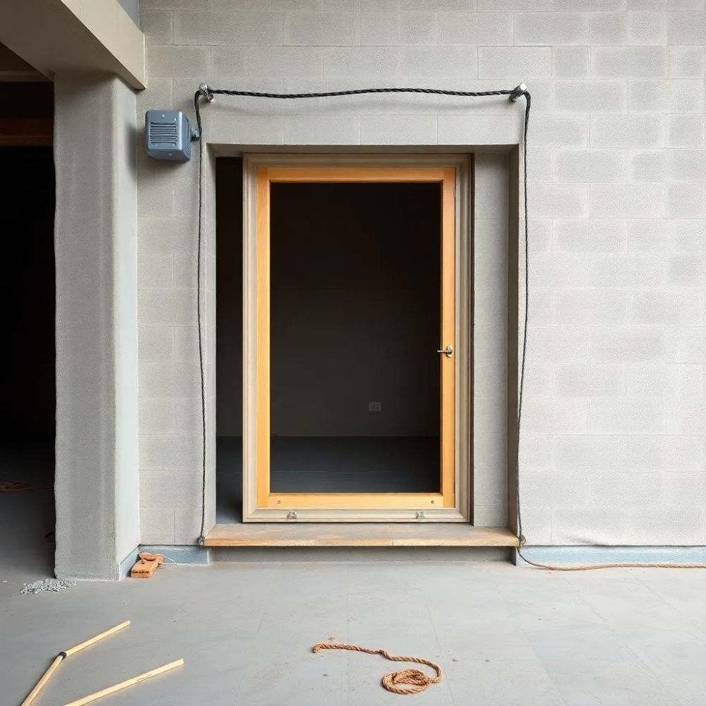 Montaż drzwi balkonowych przed wylewką