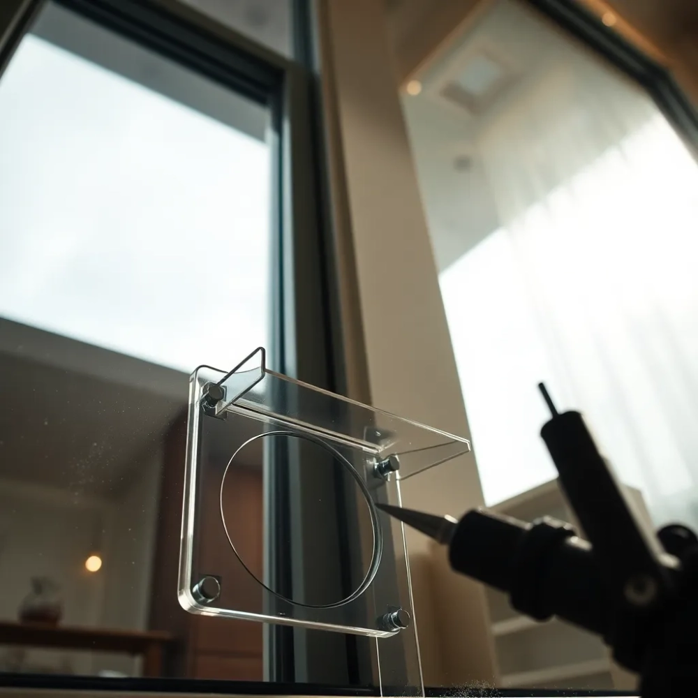 Montaż drzwi dla kota w szybie