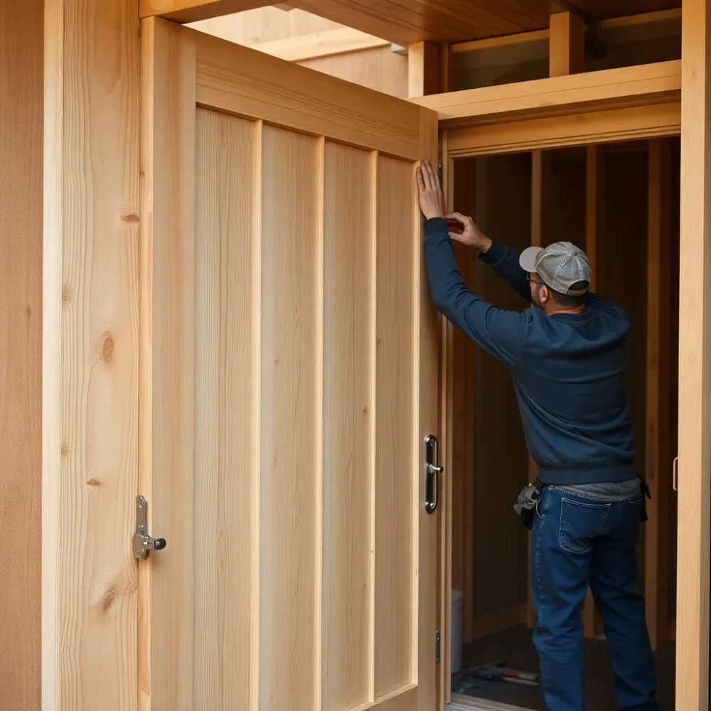 Montaż drzwi drewnianych zewnętrznych