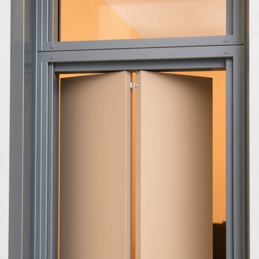 Montaż drzwi harmonijkowych w futrynie metalowej