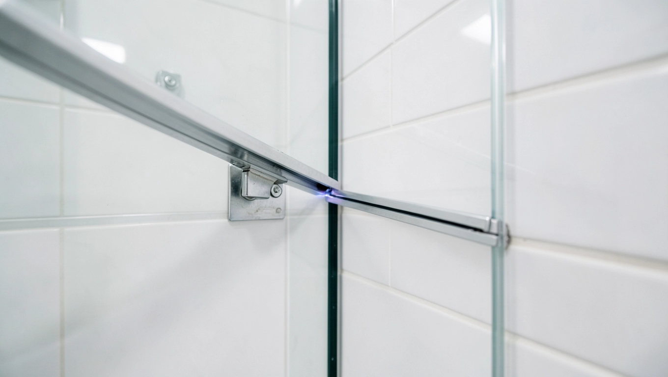 Montaż drzwi łamanych kabiny 80x80