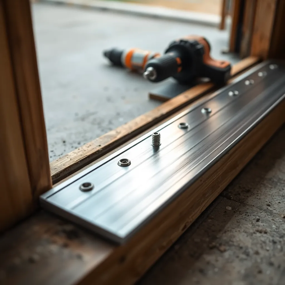 Montaż progu aluminiowego do drzwi zewnętrznych