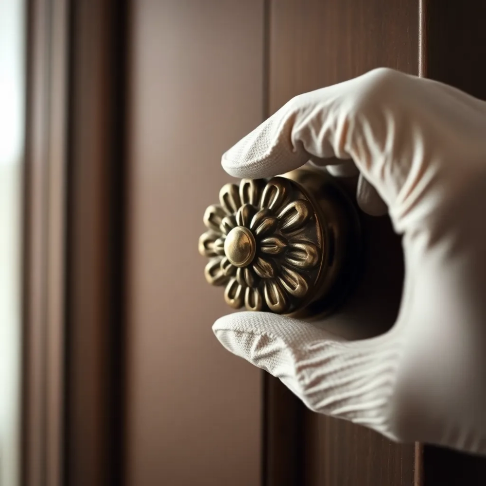 Montaż rozety w drzwiach